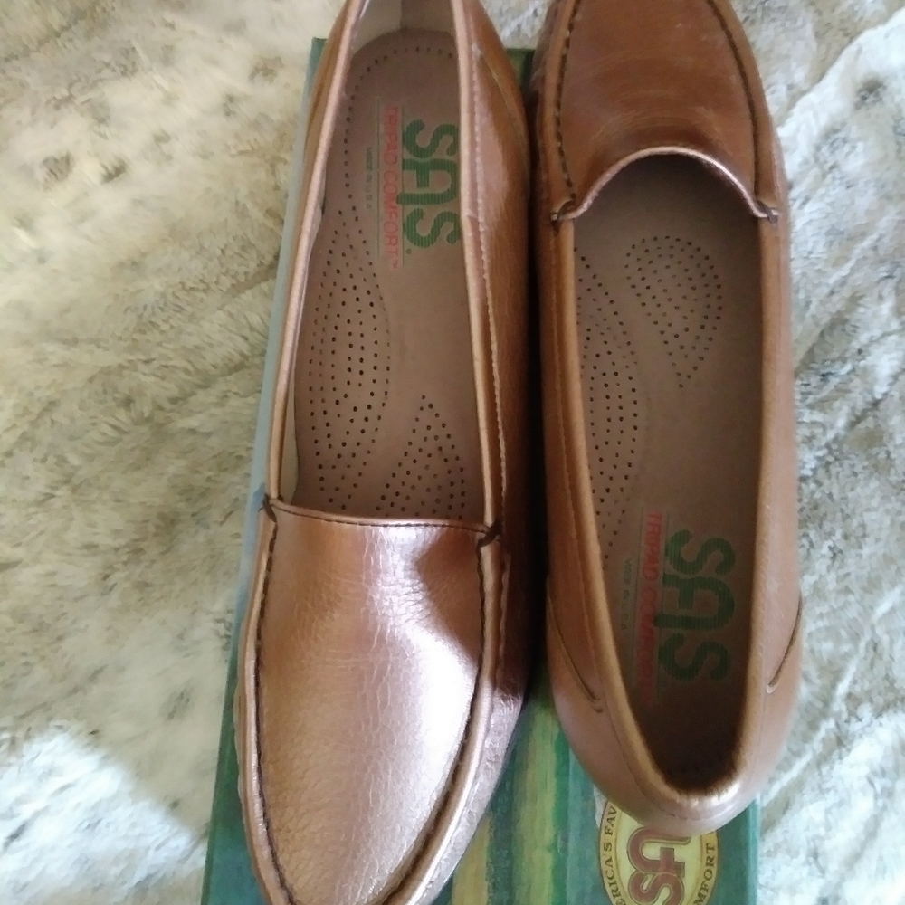 SAS Leather Pearlized Tripad Comfort Shoes - Picture 2 of 6